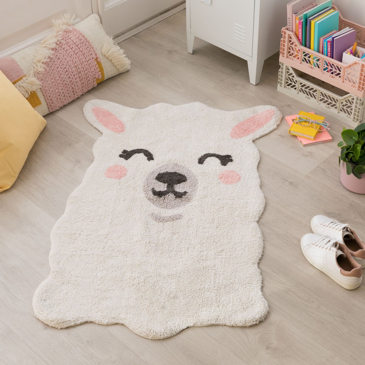 Washable Rug Smile Like a Llama