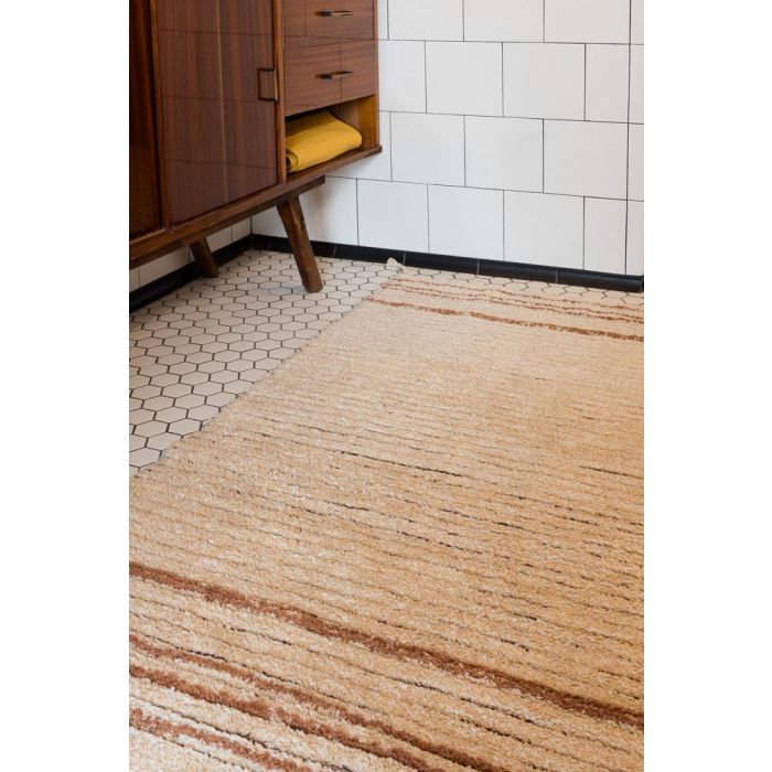 Reversible Washable Rug Twin Toffee XS