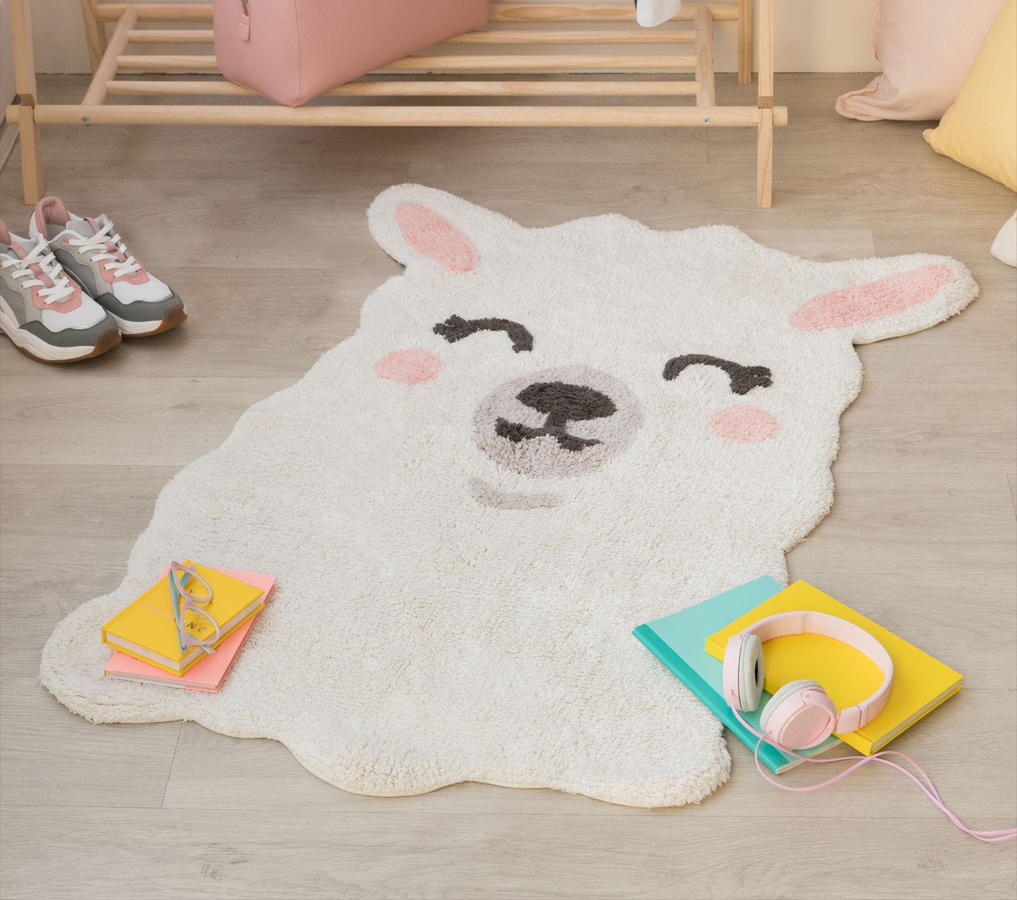 Washable Rug Smile Like a Llama