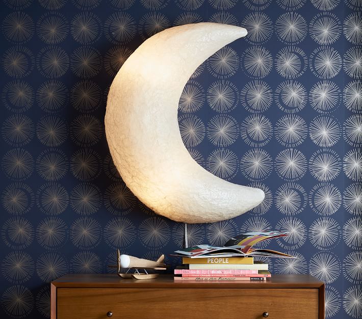 Paper Mache Light Up Moon